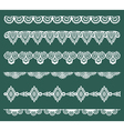 set of lace ribbons vector image