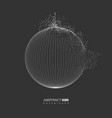 abstract particles sphere with explosion effect vector image vector image