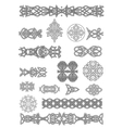 celtic ornaments and patterns set for embellish vector image