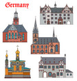 germany landmarks travel architecture darmstadt vector image vector image