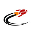 rugby speed swoosh vector image