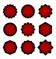 set of blank wax grunge stamp on white background vector image vector image