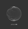 abstract globe sphere with destroyed effect vector image vector image
