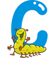 c for caterpillar vector image