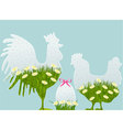 easter decorations vector image
