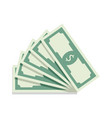 fan of banknotes vector image