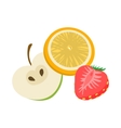 fruit flavor icon cartoon style vector image