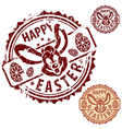 grunge easter stamps vector image
