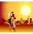 valentine day urban scene couple vector image
