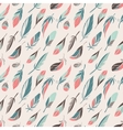 vintage seamless pattern with feathers vector image vector image