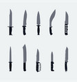combat survival military knife and blade weapon vector image vector image