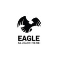 flying eagle logo template isolated on white vector image