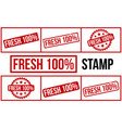fresh 100 rubber stamp set vector image vector image