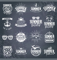 summer designs on tropical beach background vector image