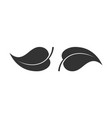 two leaves sign vector image vector image