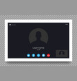 video call screen template user interface vector image vector image