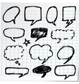 collection of hand-drawn black pen on paper vector image