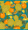 colored seamless pattern with pineapples vector image