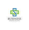 cross heath letter s medical logo concept vector image
