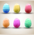 happy easter egg icons set vector image