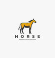logo horse pose mascot cartoon vector image