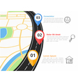 road infographics vector image vector image