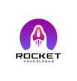 rocket logo icon template vector image