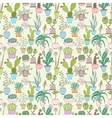 seamless cactus pattern vector image