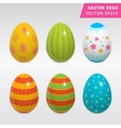 vintage easter egg design set vector image vector image