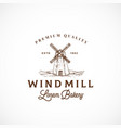 wind mill bakery abstract sign symbol vector image