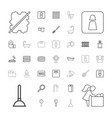 37 bathroom icons vector image vector image