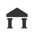 bank icon vector image vector image