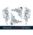 heraldic flourish patterns vector image