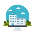 hospital building clinic design vector image