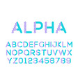 modern stylized font alphabet vector image