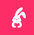 rabbit love hare bunny cute smile hug lover vector image
