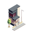 towh house porch composition vector image
