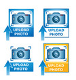 upload your photo image icon set camera picture vector image