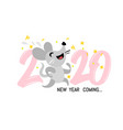 2020 happy new year label design vector image