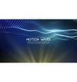 3d glowing abstract digital wave particles vector image