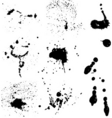 ink splats vector image