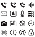mobile phone smartphone application icons set vector image