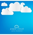 paper cloud vector image vector image