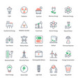 save energy flat icons pack vector image