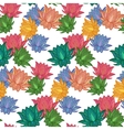 seamless pattern lotus vector image vector image