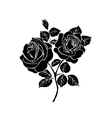 silhouette of rose vector image