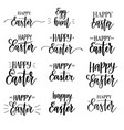 happy easter digital brush calligraphy vector image