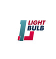 l letter icon for electric company vector image vector image