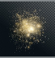 shiny gold particles light effect vector image