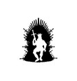 silhouette iron throne isolated vector image